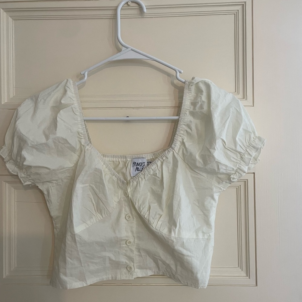 Light yellow corset top from Princess Polly